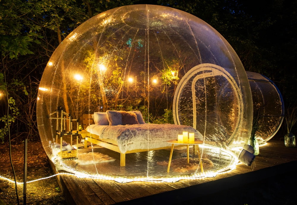 single tunnel bubble tent